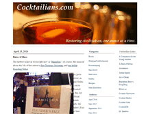 Tablet Screenshot of cocktailians.com
